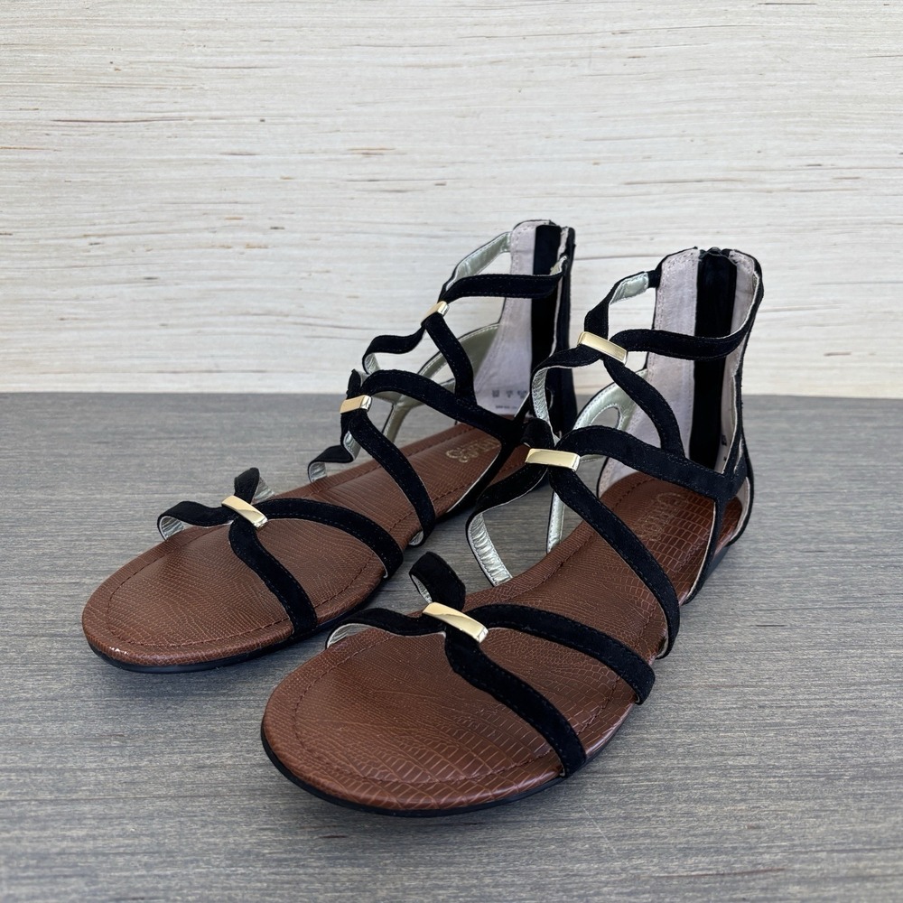 NEW Carlos By Carlos Santana Women's Sz 8 Black Emma Flat Sandals Shoes - Picture 14 of 16